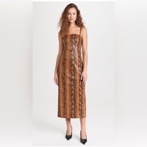 KITRI Faux Snakeskin Print Dress